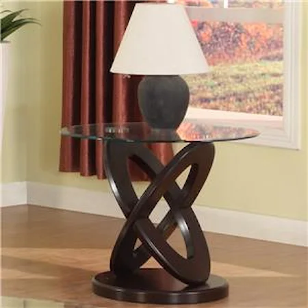 Glass Top End Table